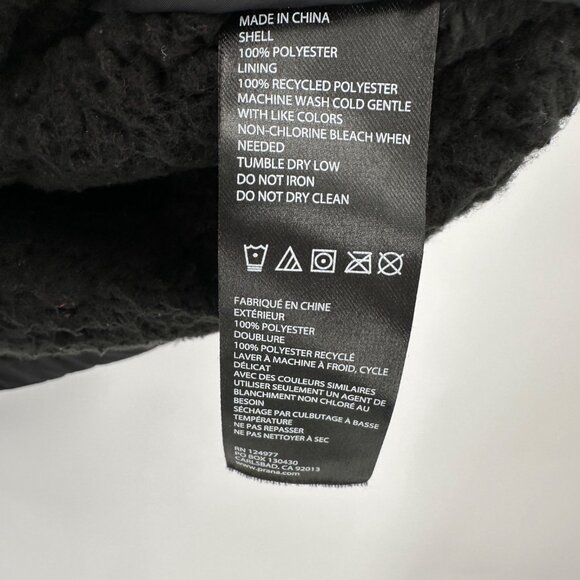 Prana Women's Esla Hooded Coat with Sherpa Lining size S Small Full Zip Black - Picture 5 of 8